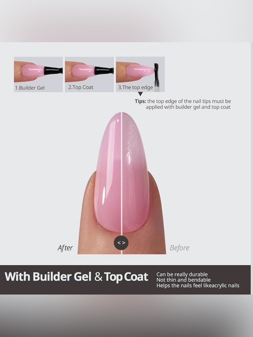 Set of 5 XCOATTIPS Bare 5Shades Nude Press on Nails 160 Fake Nails Easy to Apply - Picture 7 of 9